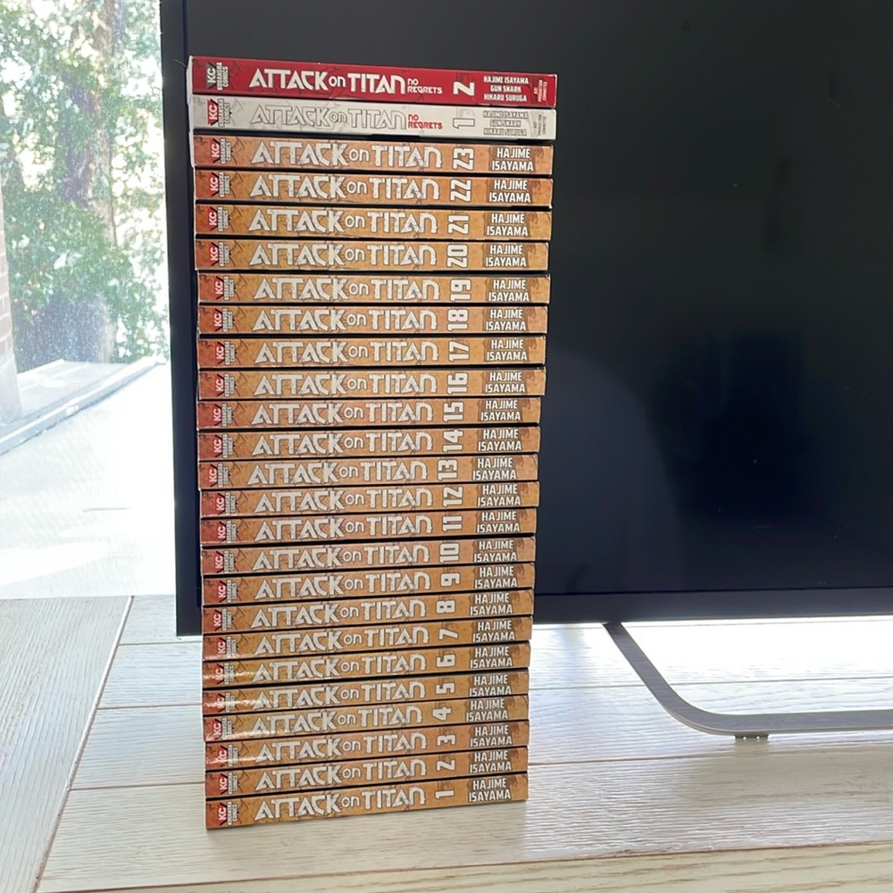 Attack on Titan English Manga Books #1-23; No Regrets 1 & 2